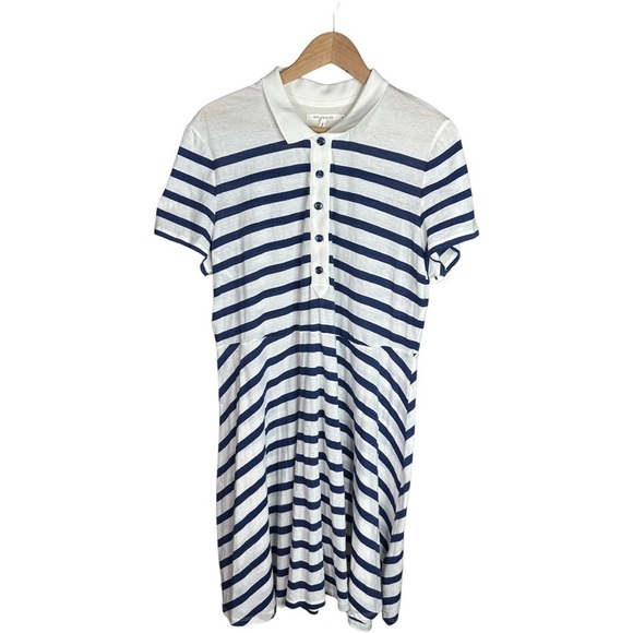 Anthropologie Avec Les Filles Soft 100% Cotton Stripe Button Dress XL - Picture 8 of 10